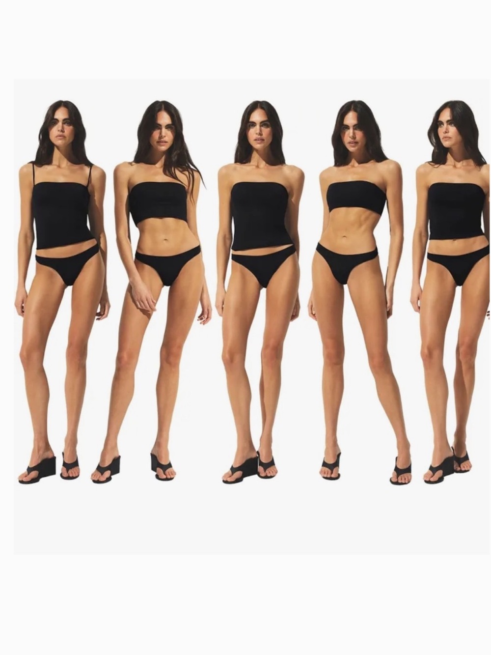 SKIMS Swim Convertible Bandeau Top + Classic Bottom Bikini Set
